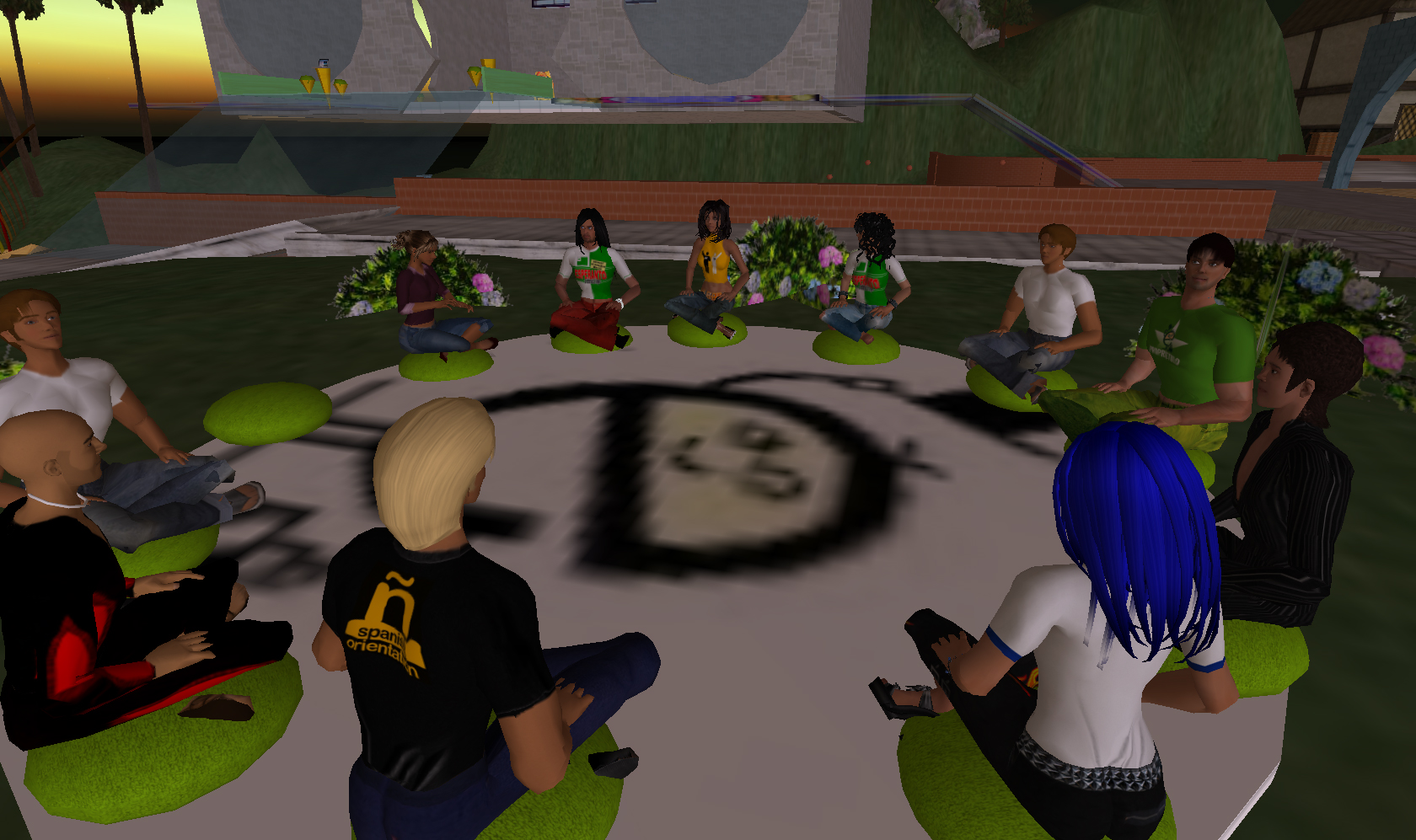 In game screenshot - Social Life. Via Wikipedia. Link: https://eo.wikipedia.org/wiki/Dua_Vivo#/media/File:EsperantoRondo.png. Creative Commons Attribution License.